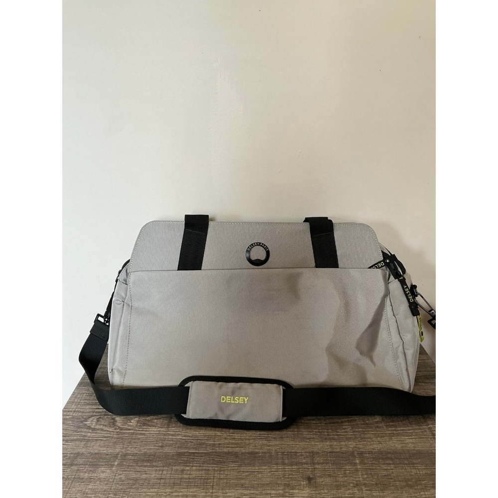 Delsey Laptop Briefcase Bag Gray with Shoulder Strap